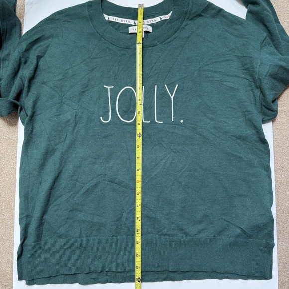 Rae Dunn Womens XL Sweater Pullover Crewneck Green Holiday  Christmas Cozy Soft - Picture 9 of 12